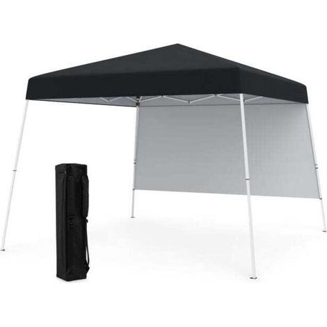 300 x 300 cm Tonnelle pliante pop-up avec 1 paroi latérale, protection UPF50+, pour camping et marchés (1/5)