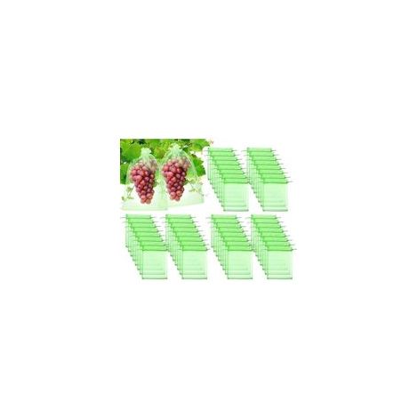 100 bolsas protectoras para frutas, uvas y jardín, de organza con cordón, para proteger contra avispas, 7x9 cm.
