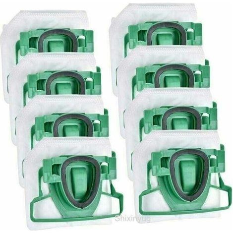 Lot de 8 sacs d\'aspirateur micropolaire pour Vorwerk Kobold VK200 FP200 Filtration 5 couches Compatible allergiques Rabat efficace
