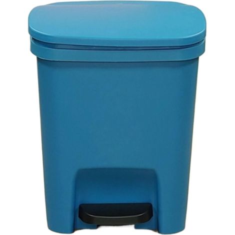 Poubelle mince à pédale avec couvercle, petite poubelle en plastique, mini-poubelle pour salle de bain, bureau, sous le bureau, chambre, dortoir, 3,4 gallons (1/5)