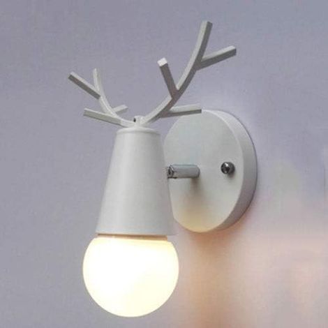 Wall Sconce Nordic Iron Art Simple Living Room Bedroom Bedside Lamp Creative Aisle Balcony Children's Room Lamp (1/5)
