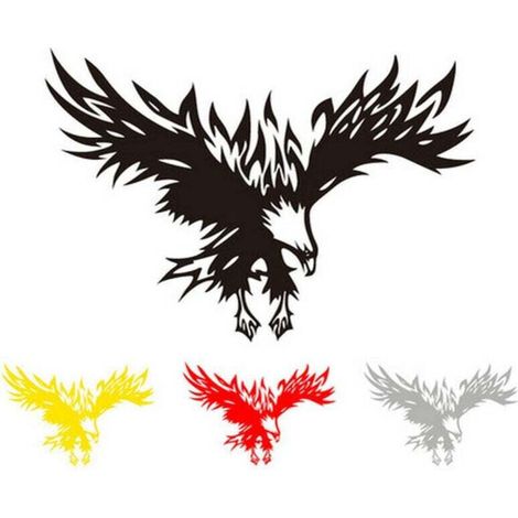 Lot de 4 autocollants réfléchissants à motif de fleurs (noir, rouge, jaune et blanc)
