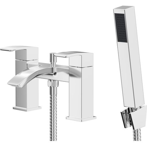 Wholesale Domestic Flow Polished Chrome Bath Shower Mixer Tap with Shower Kit (1/5)