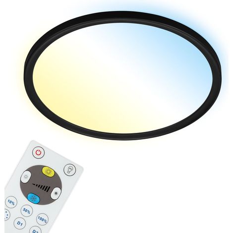 LED Panel Dimmbar Fernbedienung Ultraflach CCT 18W schwarz Kunststoff Briloner