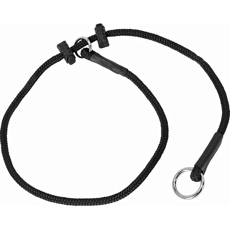 Handgefertigtes Hundehalsband mit robusten Riemen und zwei Verschlüssen, wasserdicht, geeignet für K9-Training, IGP, Aufregungstraining, Beißtraining und Gehorsamstraining. Schwarz, Größe L.
