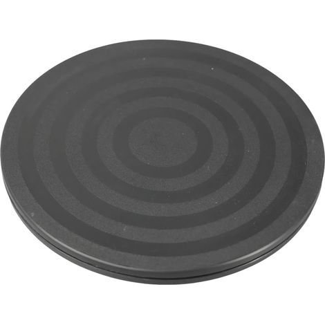 Universeller schwarzer Drehteller mit 360-Grad-Drehfunktion und Kugellagern, geeignet für Fernseher, Computer, Bastelarbeiten, Tortendekoration, 20 cm breit. (1/5)