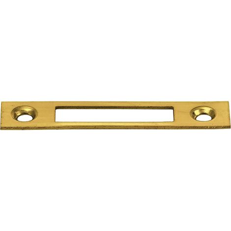 Schließblech Flachschließblech rund ø60x12mm Möbelschließblech Stahl vermessingt