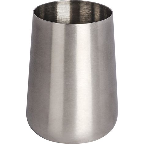 WENKO Gobelet Salle de Bain, Porte Brosse à Dent, Solid, Acier Inox, Ø 8x10 cm, Mat (1/3)