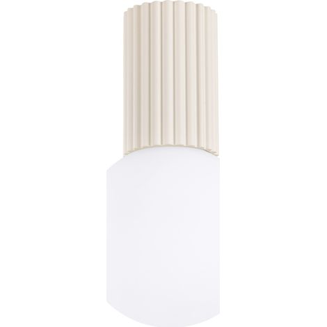 Spot plafond beige SFERA, globe verre blanc IP44 G9 (1/5)