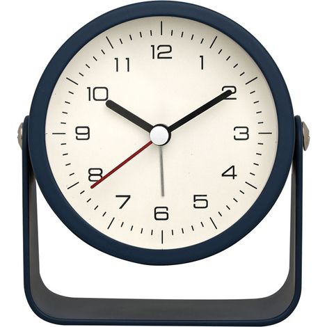 Lautloser analoger Wecker, Nachttischwecker mit Licht, Metall/Kristall, Tischuhr, modernes Design, Schreibtischuhr (1/5)