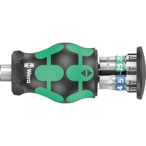 Wera Kraftform Kompakt Stubby Magazin 3 05008875001 Jeu d'embouts TORX, 6 pans intérieurs avec porte