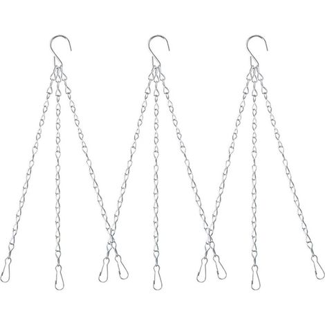 3 ensembles de chaînes de jardinière en métal chaînes suspendues chaîne de suspension de jardinière-Fei Yu