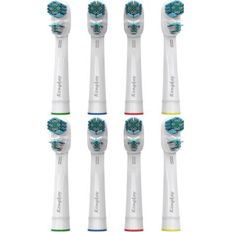 8 Pack Replacement Heads Compatible with Dual Clean Electric Toothbrush, Soft Bristles, Deep and Delicate Clean (1/5)