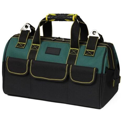 Sac À Outils Robuste De 18 Pouces, Sac De Rangement Pour Outils, Organisateur Pour Outils Avec Bandoulière, Grande Capacité, Résistant À L'usure, Pour Les Électriciens, Diy, Le Stockage D'outils, Etc (1/5)