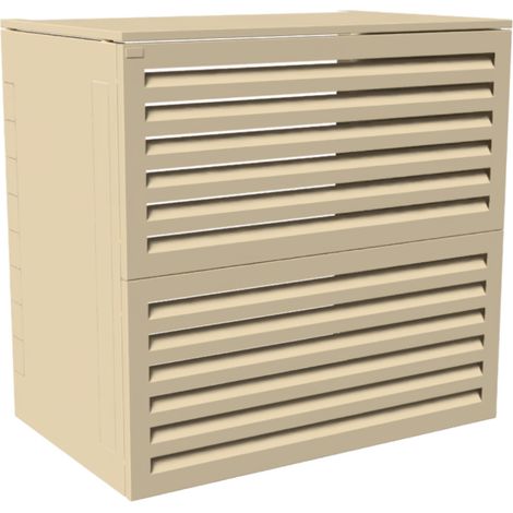 Cache clim acoustique extérieur Atole aluminium 130x135x85cm crème