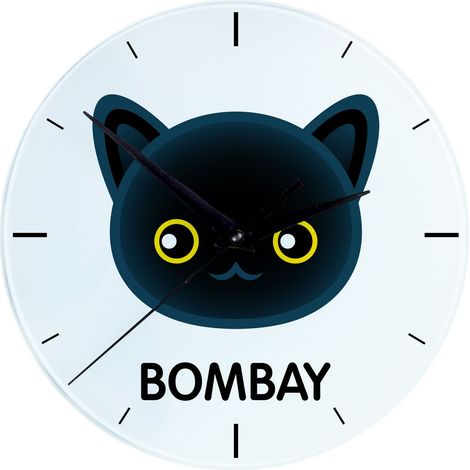 Bombay - Reloj de MDF con gráficos e inscripción de Art-Dog (1/4)