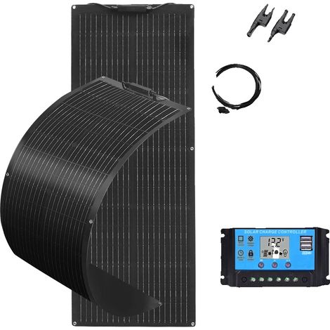 Kit de panneaux solaires, 160W de puissance, design flexible, Kit solaire de 160W (1/2)