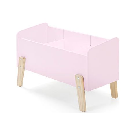 Coffre à jouets 80x39x48 cm en pin rose - KIDLY
