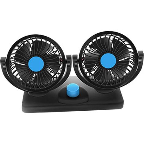 Ventilateur de Voiture Double Tête Silencieux Ventilation 360 (1/5)