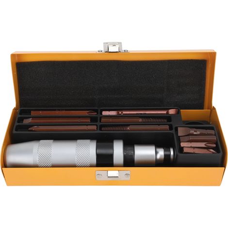 12Pcs Impact Screwdriver Set Craftsman Kit CRV Home Tools with Handle Screw Extractor Storage Box