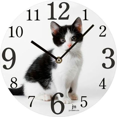 Lowell 15000 DOG Orologio da Parete in Vetro con Cane Decorativo diametro 33,5 cm
