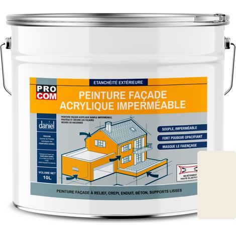 Peinture façade PROCOM crépi, façade à relief, imperméabilisation et protection des façades - Durable jusqu'à 10 ans f1ece1 10 litres