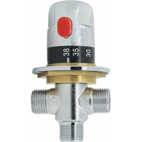 3-Wege-Thermostatventil Thermostat-Brause-Badewannenmischer 1/2 Zoll (1/5)