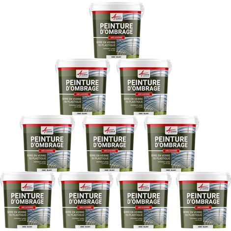 Peinture d'ombrage blanche pour serre verre et plastique - Anti chaleur UV - ARCASERRE - 10 x 25 KG Blanc - ARCANE INDUSTRIES