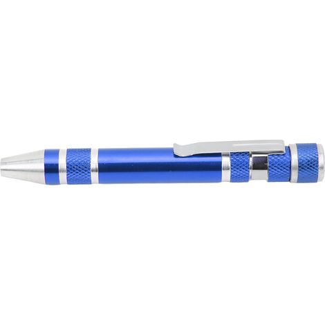 8-in-1 Taschenschraubendreher, multifunktionaler magnetischer Stiftschraubendreher für kleine Schrauben, Blau (1/5)