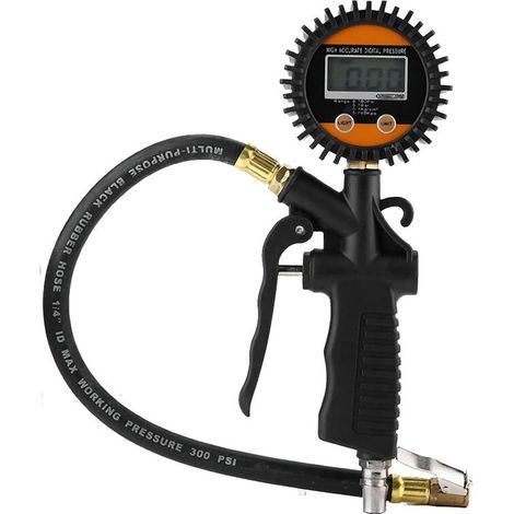Tire Inflator Gauge Digital Tire Inflator With Tire Pressure Gauge Universal Car Inflator Motorcycle Pump Gun Tire Pressure Gauge (1/5)