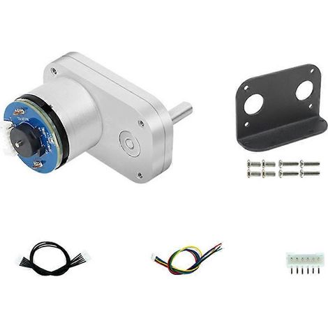 L-förmiger Encoder-Gleichstrom-Getriebemotor, Ganzmetallgetriebe, verbesserter Schutz gegen magnetische Störungen für C-Rad-Fahrgestell-Bausatz (1/5)