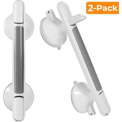 Douche Handgreep - Handgrepen voor senioren - 2 stuks douche zonder boren badkamer - 150KG Trekvermogen - 33CM - zuignap - Douchegreep met Badgreep - Steungreep - Gehandicapte WC-Handgreep - Zuiggreep (1/5)