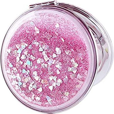 Miroir de poche pliable et portable pour maquillage, double face rond, adapté aux hommes, femmes et filles (1/5)