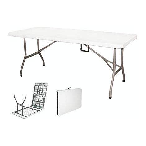 TAVOLO PIC NIC BIRRERIA PIEGHEVOLE VALIGETTA BIANCO 181X74X74 (1/5)