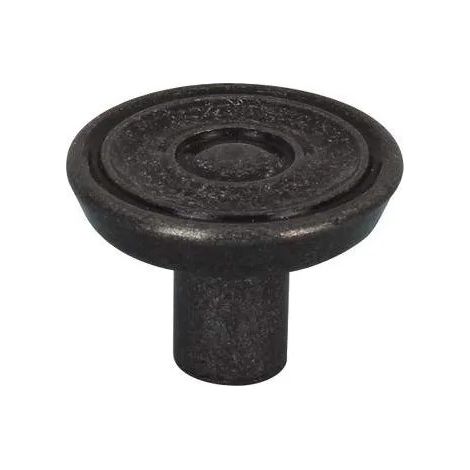 Gerippter runder Knopf im Barockstil, altsilber, D.30mm, H.21mm, 1 Stück mit Schrauben.