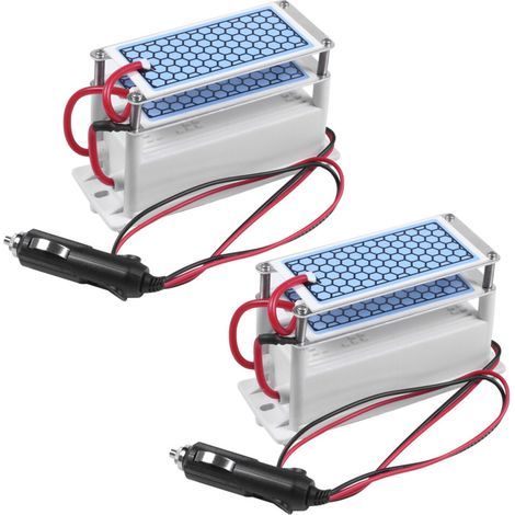 2X Générateur D'Ozone de Voiture 12V 10G Portable En Céramique Plaque de Purificateur D'Air Purificateur D'Air de Voiture Ozone Air Stérilisateur (1/5)