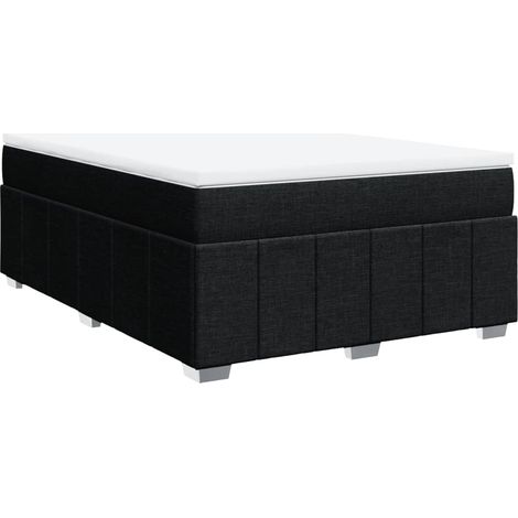 Maison Exclusive - Boxspringbett mit Matratze Schwarz 160x200 cm