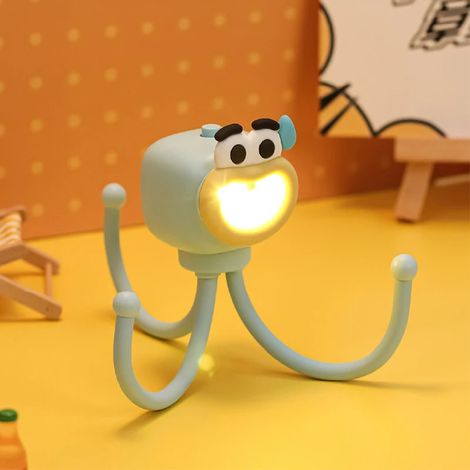 (Bleue) Veilleuse pieuvre Mini lampe de bureau réglable Lampe de lecture portable (1/5)