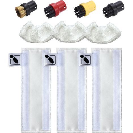 Compatible avec les nettoyeurs vapeur Kärcher SC2/SC3/SC4/SC5. Chiffons et balais de nettoyage à scratch. (1/2)