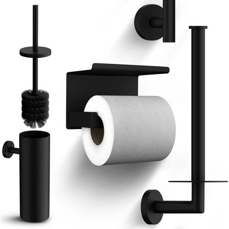 Badezimmer-Accessoire-Set – WC – Schwarz (1/4)