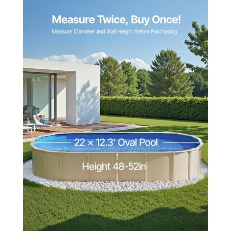 Revêtement de Piscine Ovale - 610x375x147 cm Doublure (1/5)