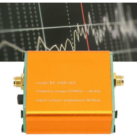 Amplificador de banda ancha profesional de bajo ruido (LNA) de 0,1 MHz a 6 GHz, alta ganancia de 20 dB, módulo preamplificador de potencia de RF (batería no incluida). (1/5)