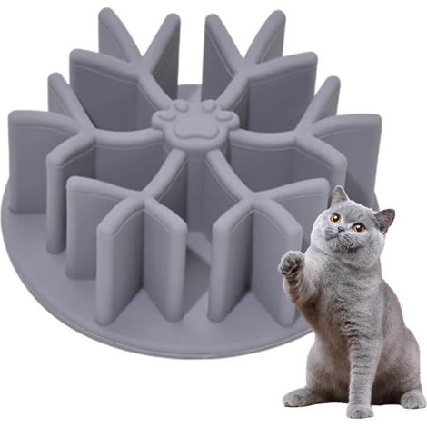 Bol À Alimentation Lente,Gamelle d'alimentation Lente,Gamelle Anti Glouton Chien,Bol en Silicone Alimentaire Insert Slow Feeder (1/4)