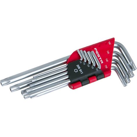 FESTA Set di chiavi a L TORX CrV T10-T50 9 pezzi 18497.01