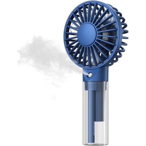 Ventilateur brumisateur portable – Ventilateur personnel rechargeable à main avec réservoir d'eau de 32 ml Mini ventilateur de refroidissement à main pour voyage, extérieur, maquillage, camping (1/5)