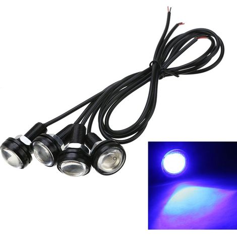 Lumière bleue étanche pour bateau, 4 pièces, 12V, 3W (1/5)