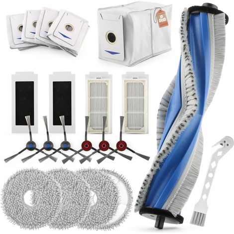 Kit de accesorios de 20 piezas para aspiradora robot Ecovacs Deebot T30 Pro Omni / T30 Omni con 1 cepillo principal, 6 cepillos laterales, 4 mopas, 4 filtros y 4 bolsas para polvo. (1/5)