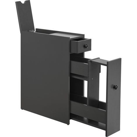 Mueble bajo de baño con 2 cajones 58 x 16 x 48 cm gris oscuro 030007665