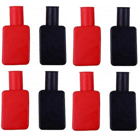 paires de protections de câbles, capuchons flexibles pour bornes de batterie, capuchons en caoutchouc pour bornes de batterie, capuchons en caoutchouc pour bornes de voiture-8X3.8cm (1/2)