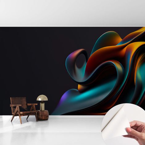 Fotomurale adesivo - parete decorativa - decorazione casa - stile moderno parete - Vortice colorato 416x254 cm (1/5)
